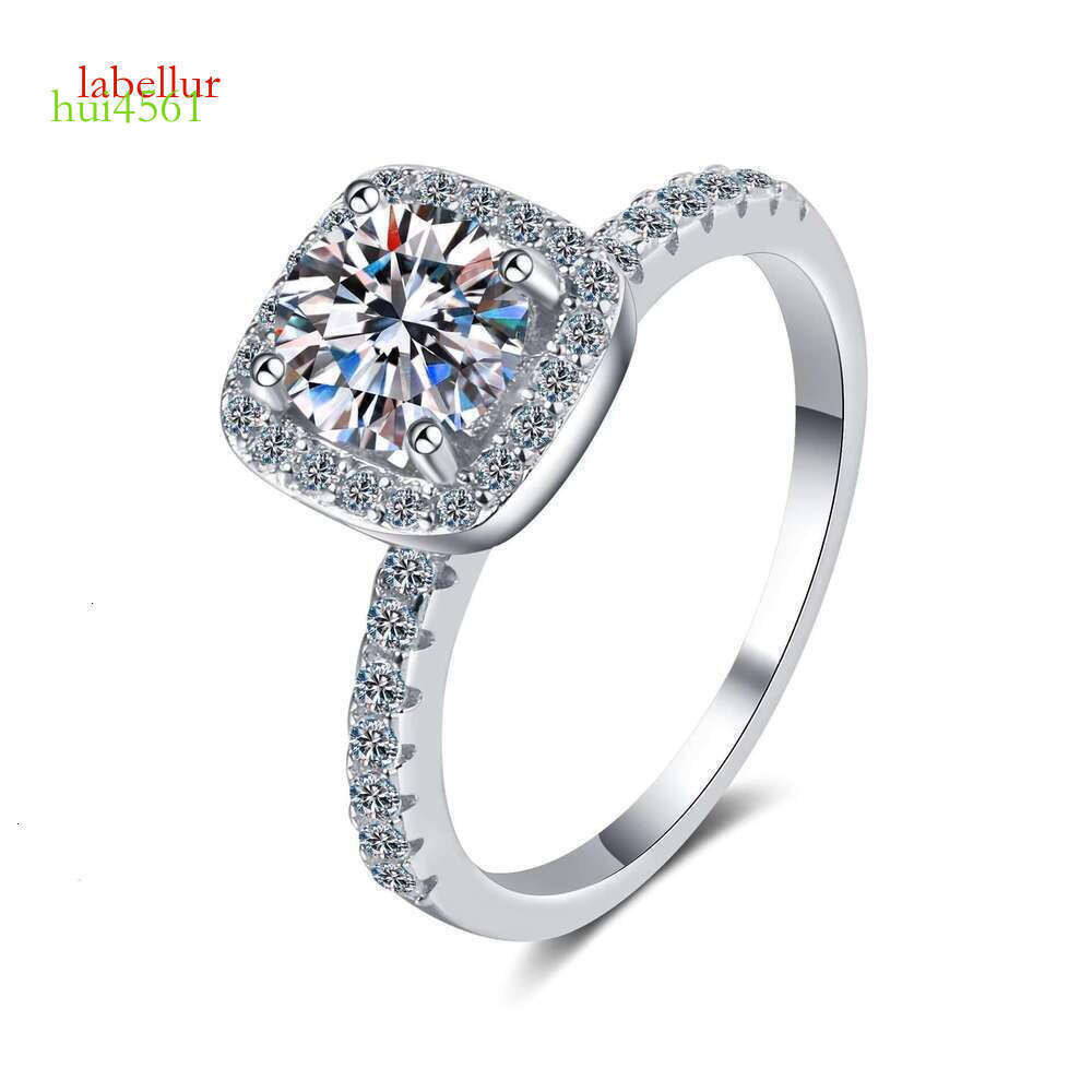 Elegant gift classic 2.0ct silica sterling silver women's jewelry ring