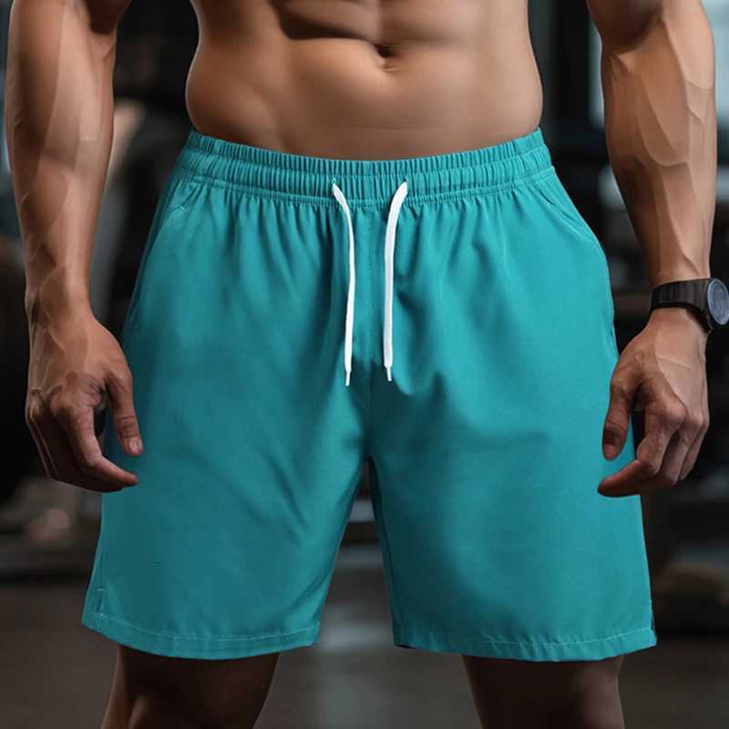 2025 New Mens Shorts Single-Layer Woven Quick Dry Solid Color Running Fitness Sports Casual American-style Youth Shorts W250724