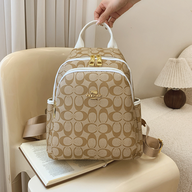 New Design Women's Backpack Light Luxury Fashion Backpack Leisure Large Capacity Travel Bag