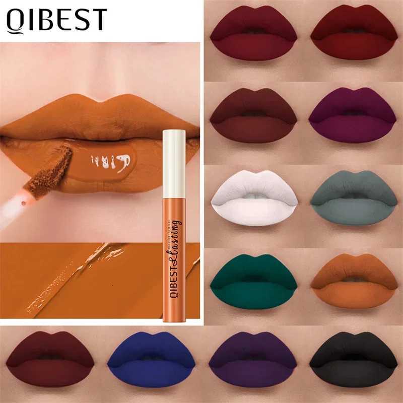 QIBEST 24 Colors Matte Liquid Lipstick Waterproof Long Lasting Velvet Red Lip Gloss Tint Makeup Cosmetic Lipsticks LipglossesXJ250724