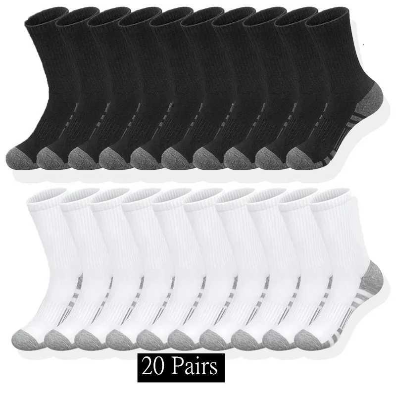 10/20/30 Pairs Mens Classic Crew Socks Unisex Sports Socks for Men Running Basketball Anti-slip Outdoor Breathable Mens Socks X2507251