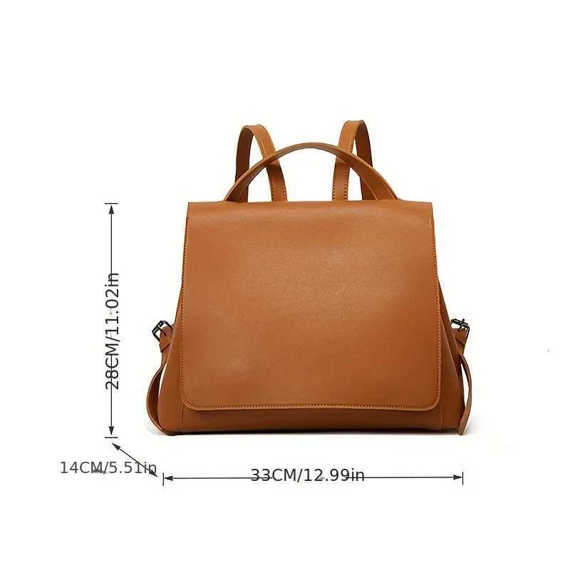 Bag Set Backpack for Women Large Capacity Leisure Travel Soft Leather Backpack Handbag Y250724