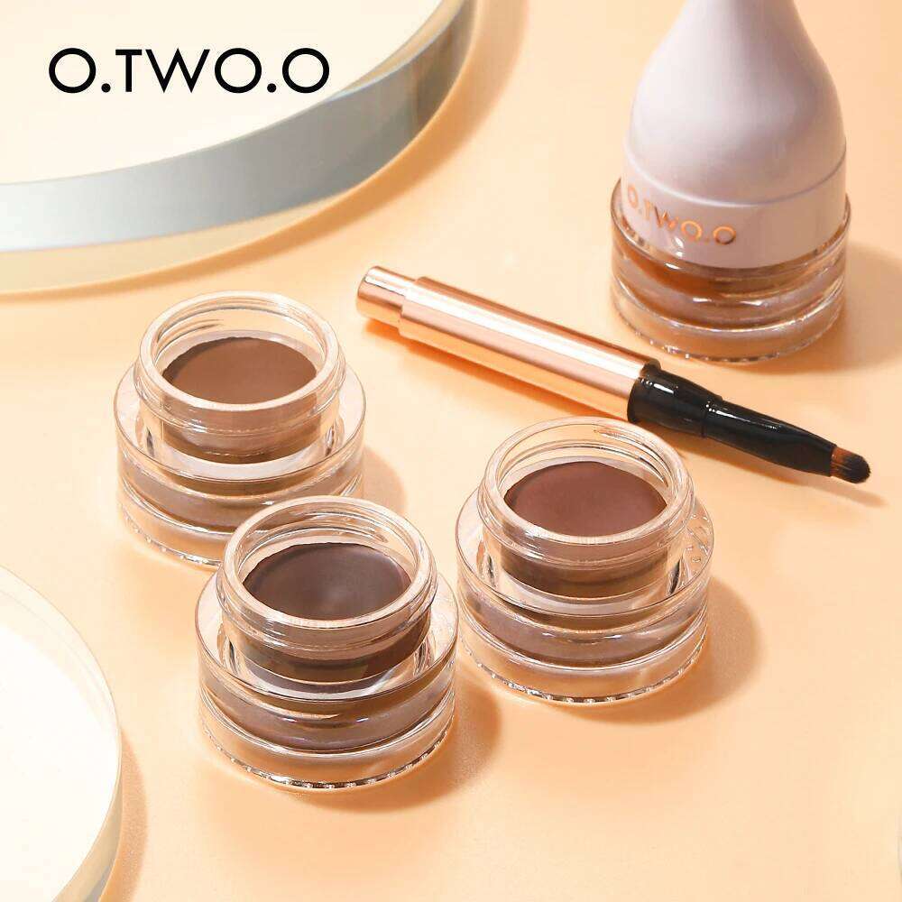 O.TWO.O Eyebrow Pomade - Natural Waterproof Long Lasting Creamy Texture Brow Mascara with Brush 4 Colors Tinted Sculpted Gel X250725