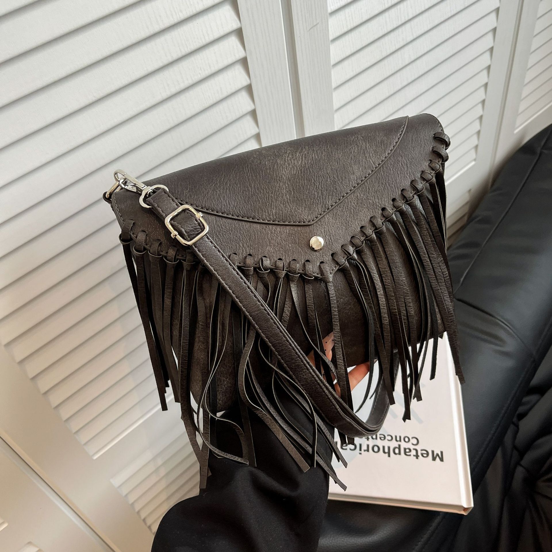 Luxury Brand Designer Bag European And American Trendy Women's Bags New Tassel Bag Shoulder Bag Crossbody Bag Foreign Trade Envelope Small Square