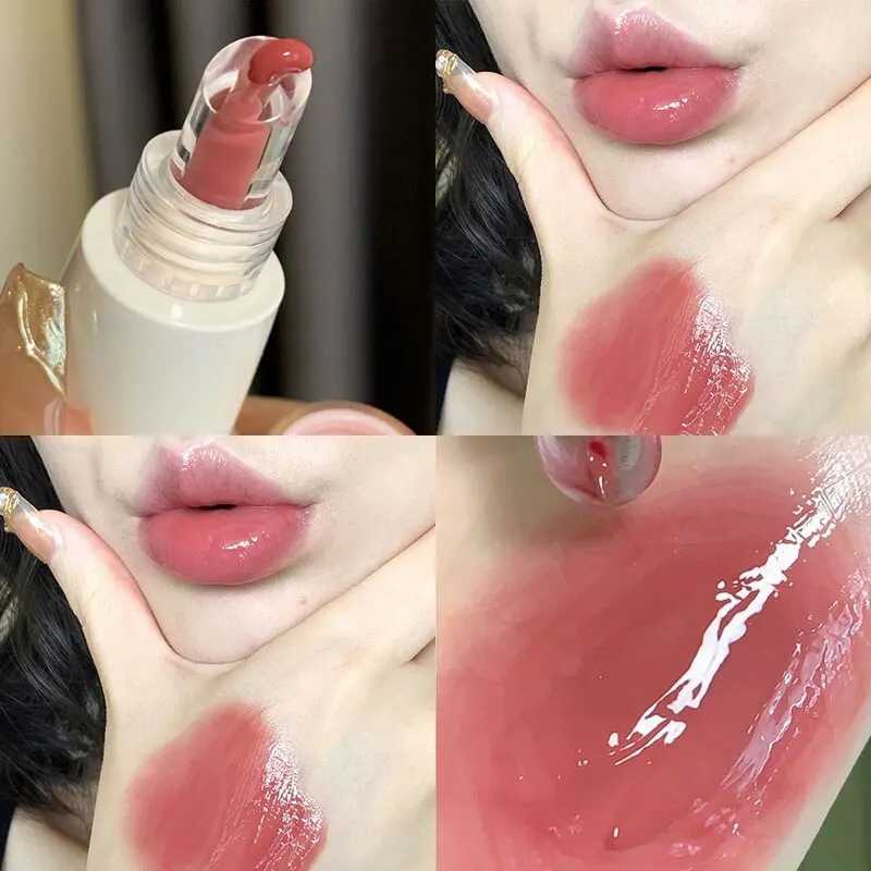 TATIBEAUTY Lip Jelly Essence Hydrating Lipstick Lip Gloss Lip Gloss Mirror Lip Gloss Lipstick Tender Pink Student MakeupXJ250724