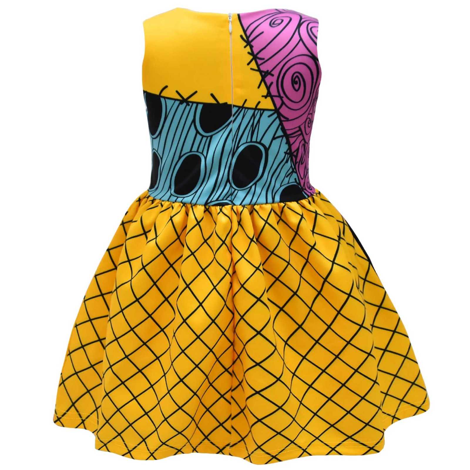 Girl Dress Bow Suit Halloween Costume Sister Brother Sally Cosplay Costume Baby Children Ruffle Tracksuit Birthday Par Outfit Z250725