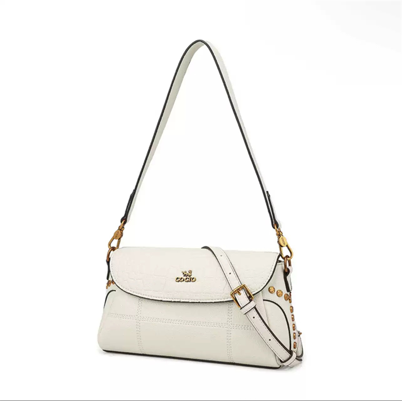 COCIO designer bag New minimalist and versatile high-quality baguette bag casual leather armpit bag womens handbag