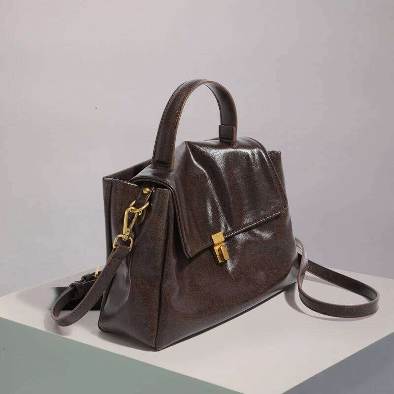 Women's Bags Designer Vintae Messener Bas For Women Desiner Handbas And Purses New In PU Oil Wax Leather Lock Top Handle Shoulder