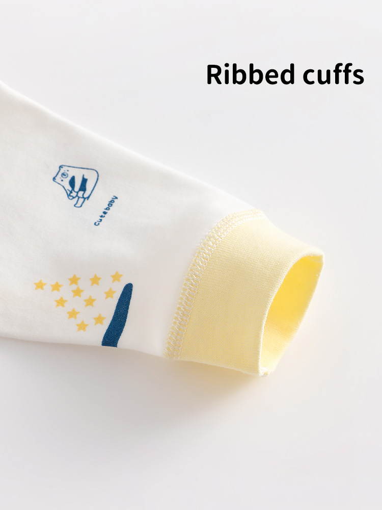 newborn baby longsleeved fart clothes round neck cartoon crawling clothes spring and summer windproof infant triangle romper