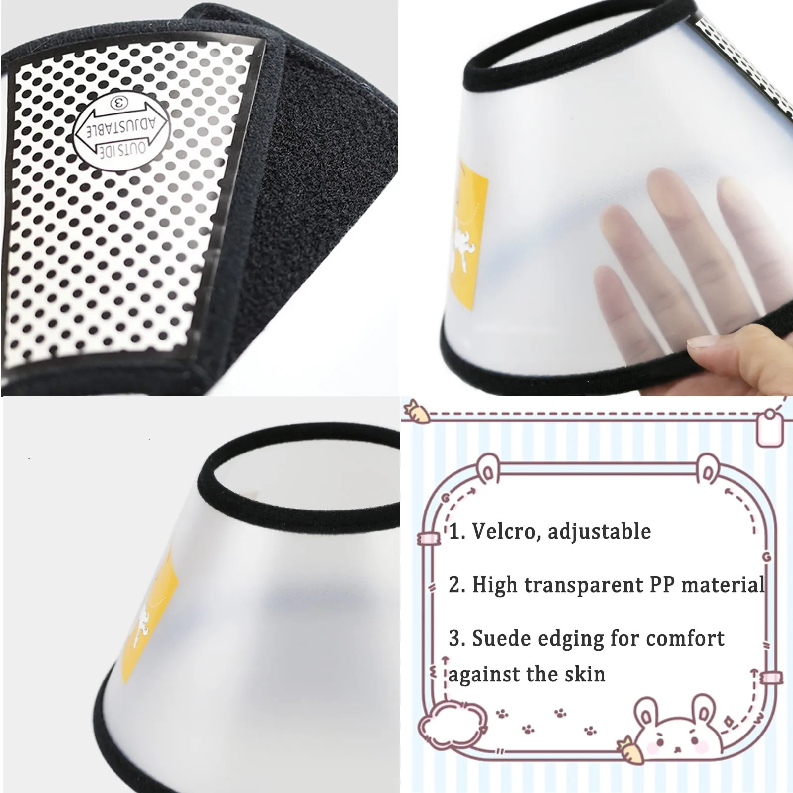 Pet Elizabethan Collar for Dogs Comfy Cones to Stop Licking Protective Collar for Dog After Surgery Anti-Bite Lick 250716