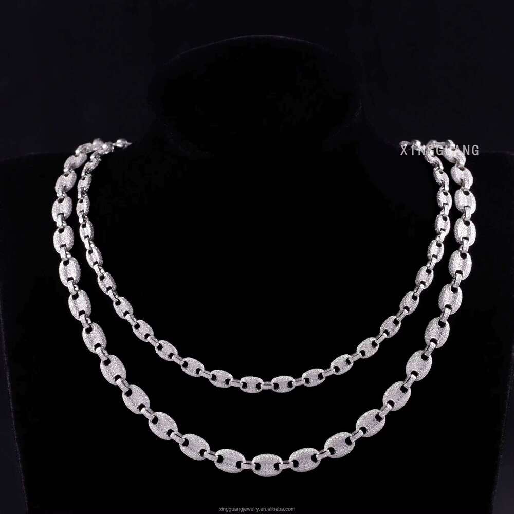 New Arrival Link Fine Jewelry 6mm 8mm Sterling Sier Hip Hop Necklace VVS Moissanite Cuban Chain