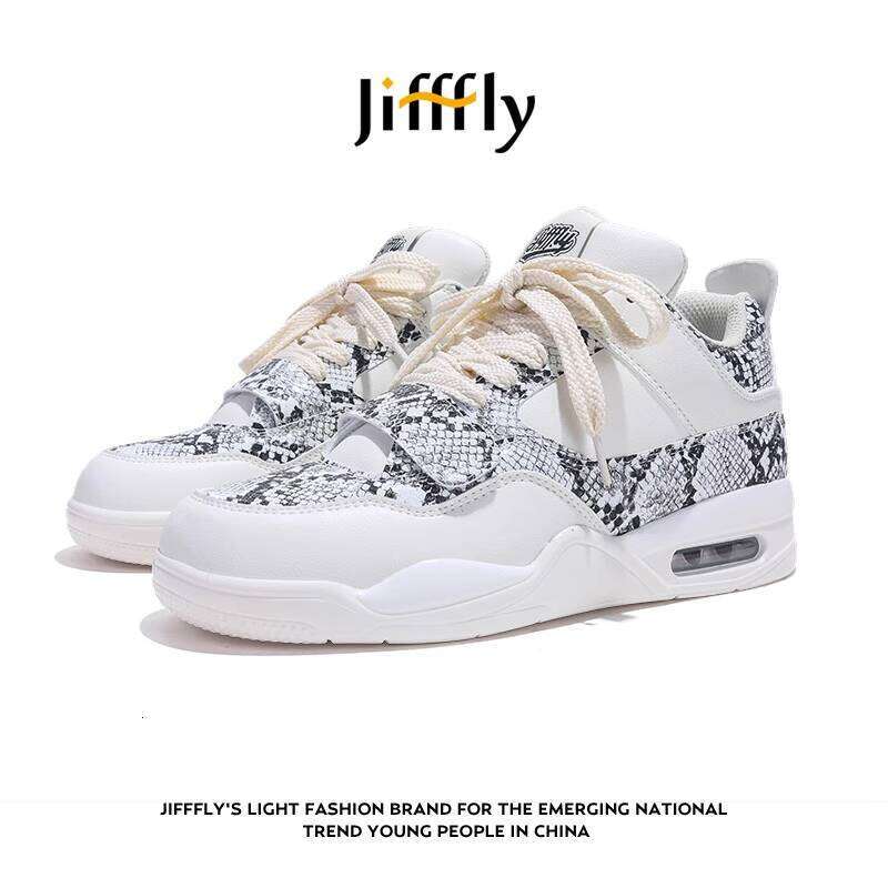 Jifffly Men's Sneakers 2025 Summer New National Trend Python Pattern Versatile Sports Couple Style Trendy Shoes