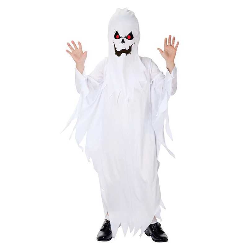 Halloween Boys Girls White Ghost Scary Cosplay Costume for Kid Child Stage Performance Carnival Par Dress Up Suit Z250725