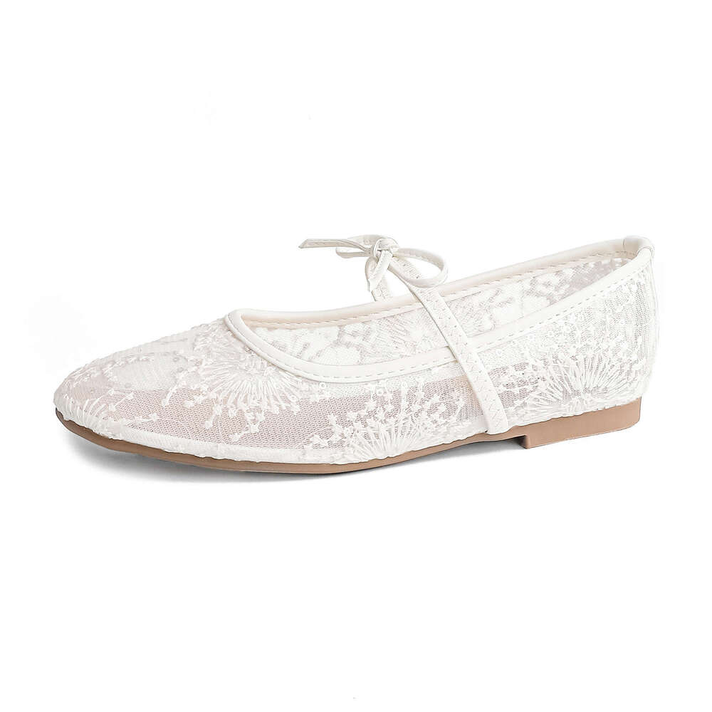 Soft Sole Comfortable Spring Summer Mesh Flat for Women High-End Feel 2025 Ballet Style Breathable Low Heel Casual Shoes