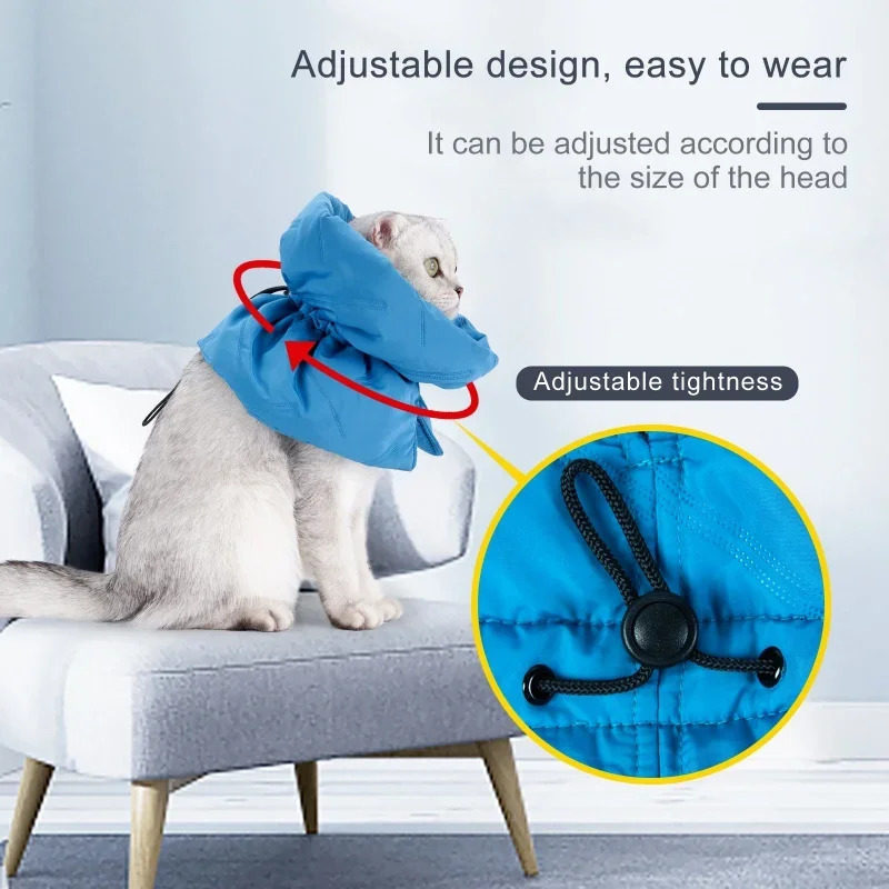 Cat Elizabethan Collar Healing Protective Collar Recovery Collar for After Surgery Adjustable Wound Healing Pet Neck Cone 250716