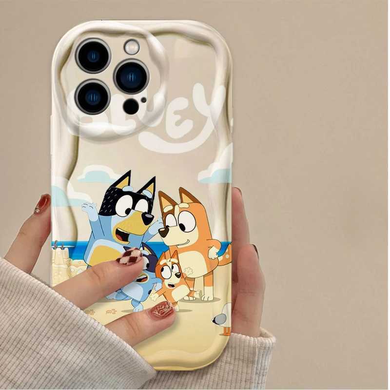 3D Clear Phone Case for iPhone 16 16E 15 14 13 12 11 Pro XS X S Max XR SE 2020 SE4 7 8 Silicone Cover with Cute B-Blueys Dog Design R250724