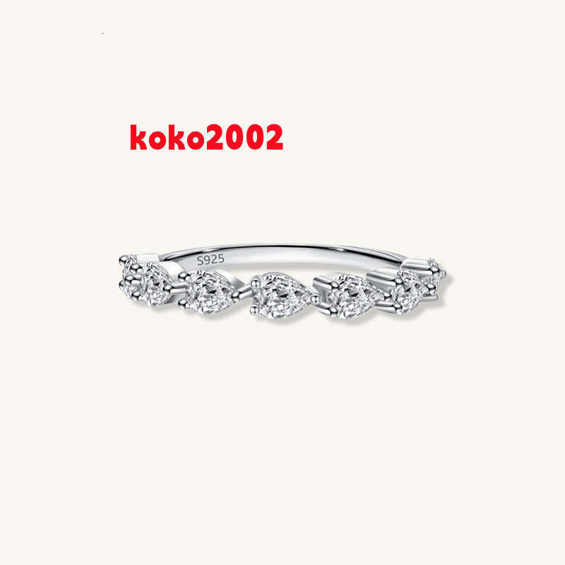 Export Quality Nora Pear Moissanite Diamond Ring With Luxury Design Women Luxury Wedding Jewellery and for Engagement party