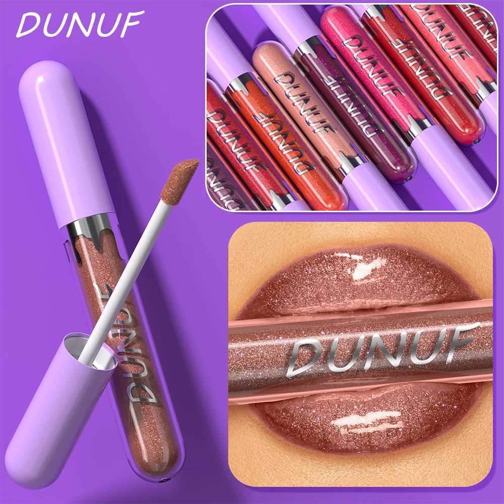 DUNUF 15 colors long-lasting moisturizing hydrating glossy easy to color lip gloss pearl fine flash mirror lip glazeXJ250724