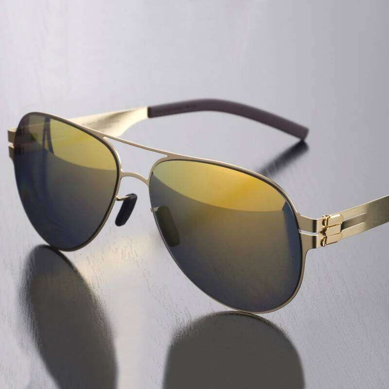 German Brand Pilot Sunglasses Men Ultralight Screwless Frog Mirror Sunglass for Women Outdoor Fashion Sun Glasses
