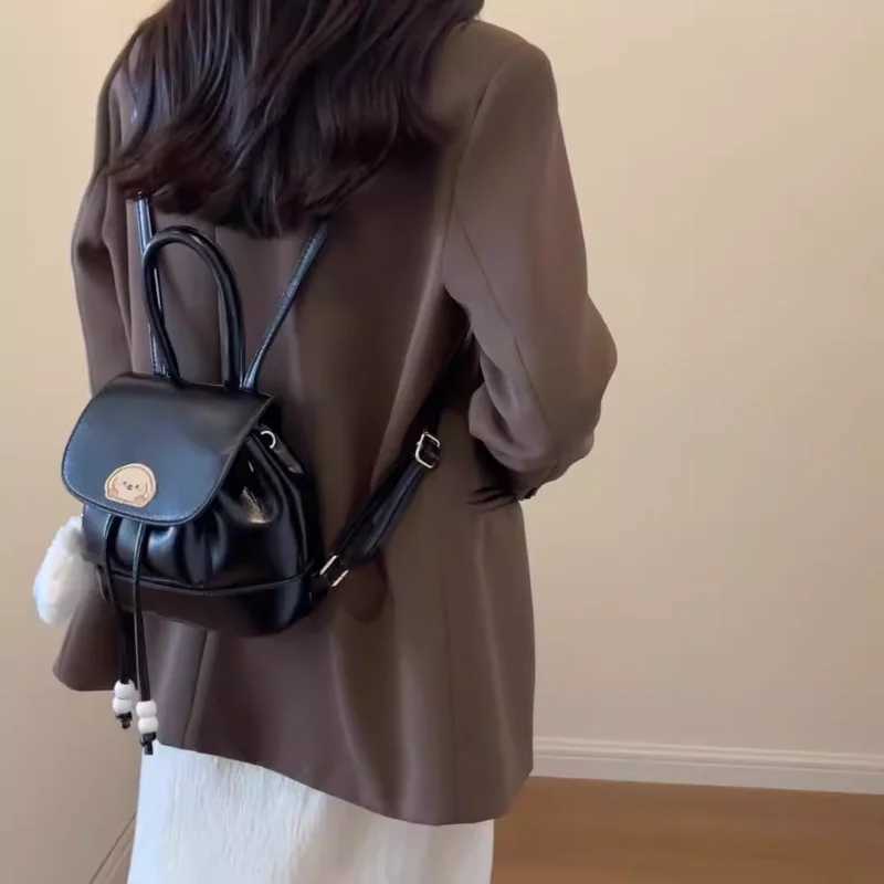 Fi Niche Girls Shoulder Bag Ladies Shoulder Bag Crossbody Bag Ladies Hobo Handbag With Doll Pendant Decorati PU Mat Y250724