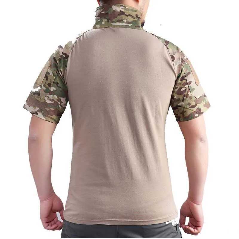 Tactical T-Shirts Mens Outdoor Sport Tee Quick Dry Short Sleeve Shirt Hiking Hunting Combat Men Climbing Clothing Breathable Y250724