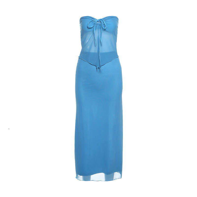 2025 Spring New Women's Solid Color Slim Fit Tube Top Vest Fashion High Waist Skirt Set 0d5