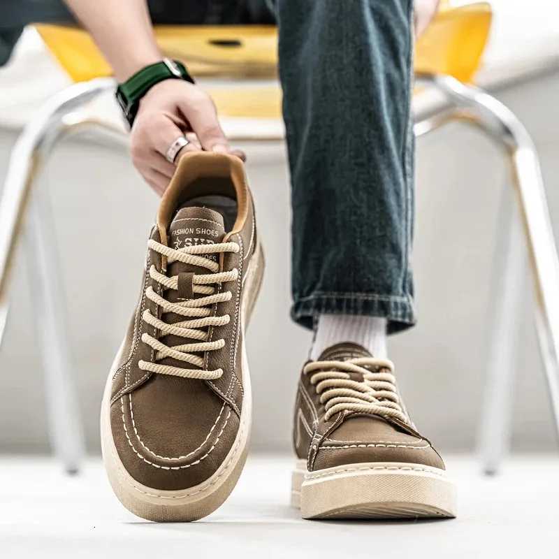 2025 Vulcanized Shoes for Men Luxury Brand Male Casual Shoes Thick-soled Non-slip Sneakers Hot Selling Skate Shoes XJ250725