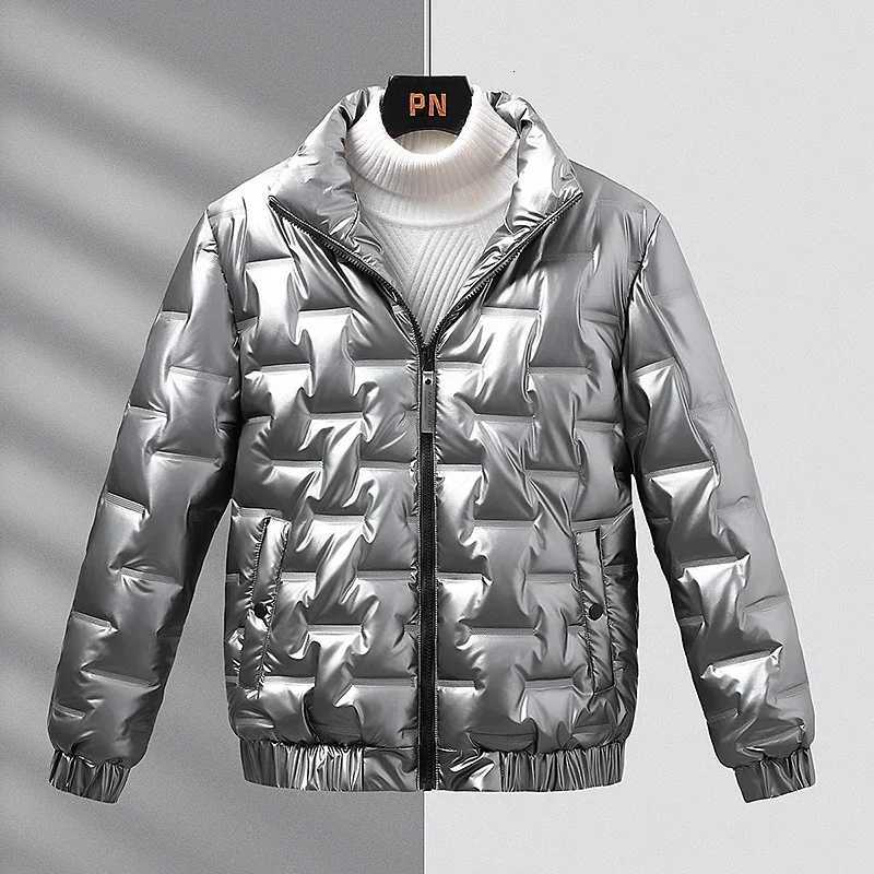 2023 New Winter Jackets Men Bright Fashion Parka Thickened Warm Waterproof Jackets Men Coats Mens Clothing X250725