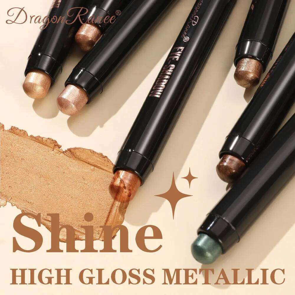 1Pc Stick Shimmer Smoky Green Blue Eyeshadow Pencil High Gloss Pearlescent Shadow Sticks Waterproof Stage Lazy Makeup X250723 X250724