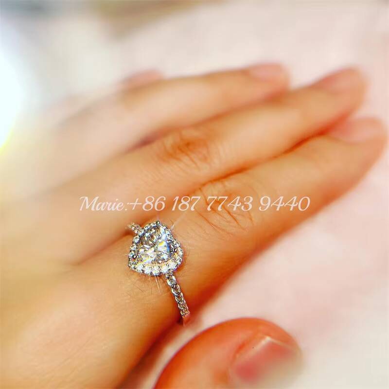 10k Gold Moissanite Jewelry 1ct Heart Moissanite Diamond Wedding Rings for Women Diamond Gold Engagement Ring