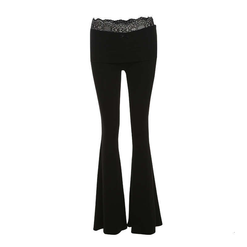 2024 Summer New Fashion Solid Color Sexy High Waist Straight Flared Casual Pants for Women f44