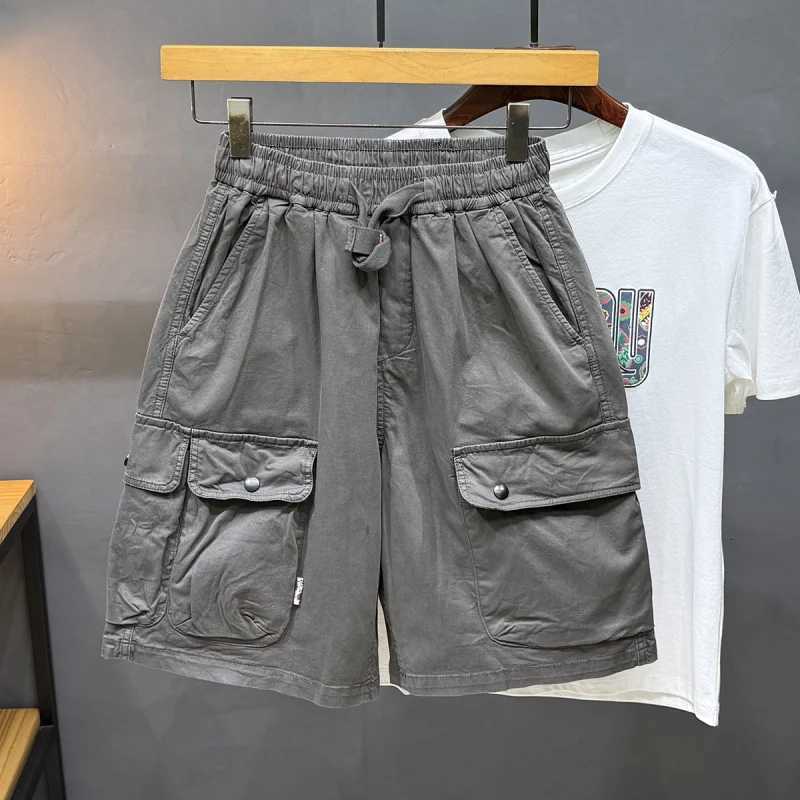 Outdoor sports retro workwear shorts for men in summer 2025 loose and breathable casual sports five-quarter pants W250724