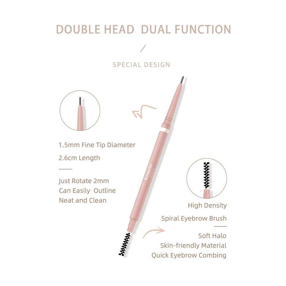 1PC Waterproof Double-Ended 1.5mm Ultra Fine Eyebrow Pencil Sweat-proof Long Lasting Professional Eye Makeup X250725