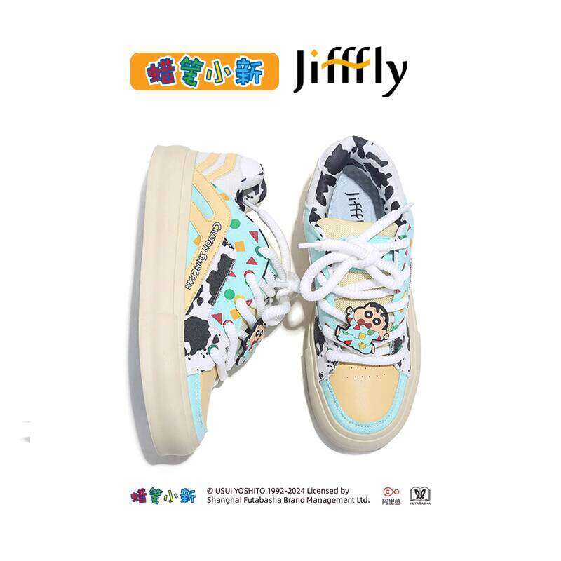 Crayon Shin-chan Collaboration Jifffly Women's Sneakers 2025 Summer New Ins Trend Versatile Casual Loafers