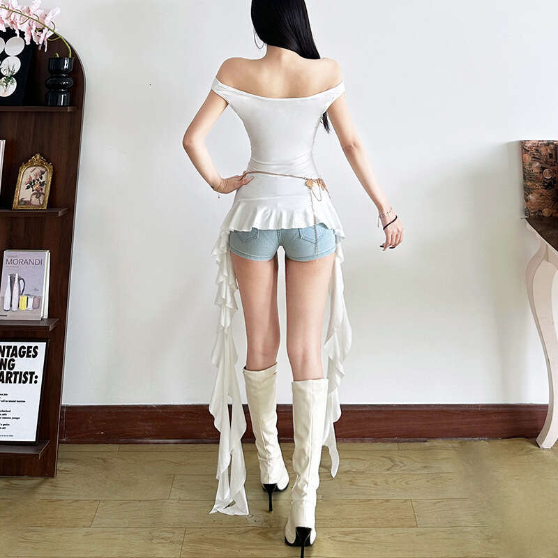 2025 Summer New Style Solid Color Sexy Sleeveless V-Neck Slim Ribbon Top T-Shirt for Women 1f7