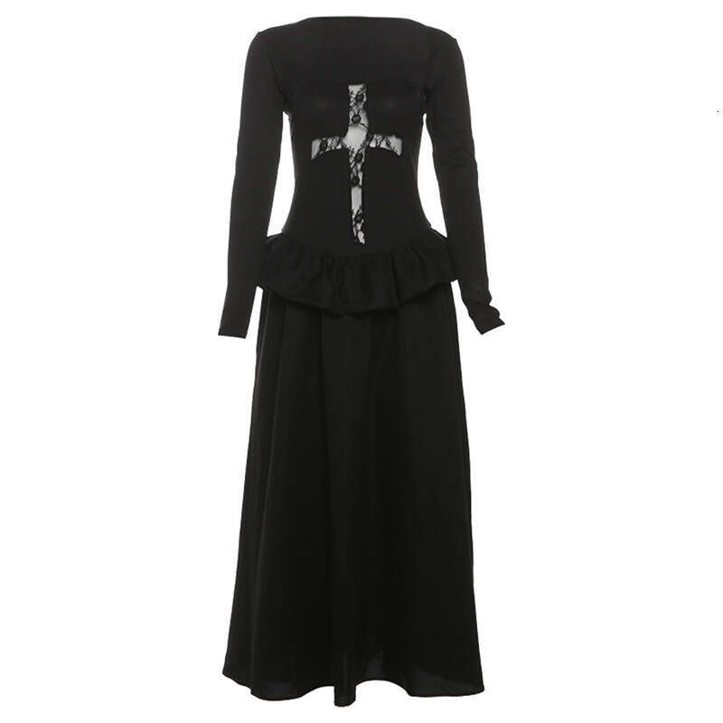 2024 Autumn New Women's Solid Color Long Sleeve Cardigan Fashion Strapless Dress Two-Piece Set 2c8
