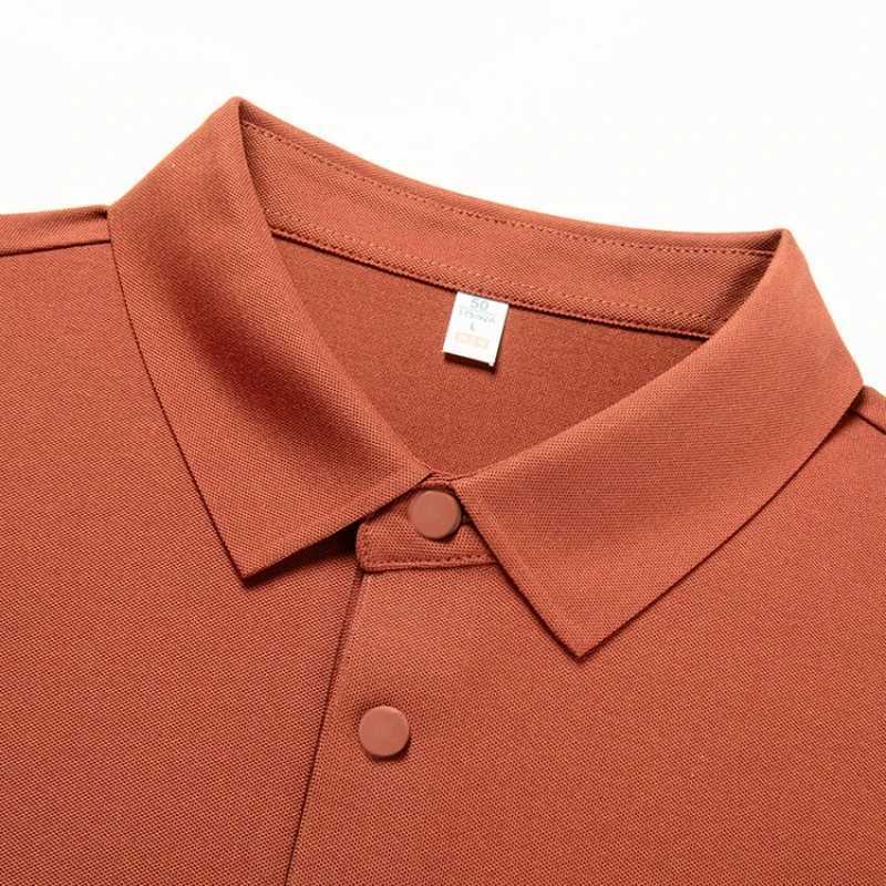 Mens Slim-Fit Business Polo Shirt Fashion Leisure Short Sleeve Tops Breathable Cotton Blend Tee 16 Colors Elastic Polyamide XJ250725