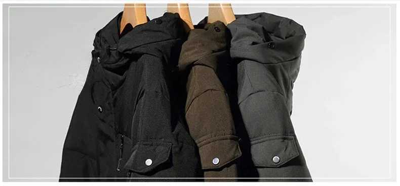 Brand Long Down Jacket Mens Winter New Casual Solid Color Hooded White Duck Down Warm Parka Outdoor Snow Cold-Proof Hooded Coat X250725