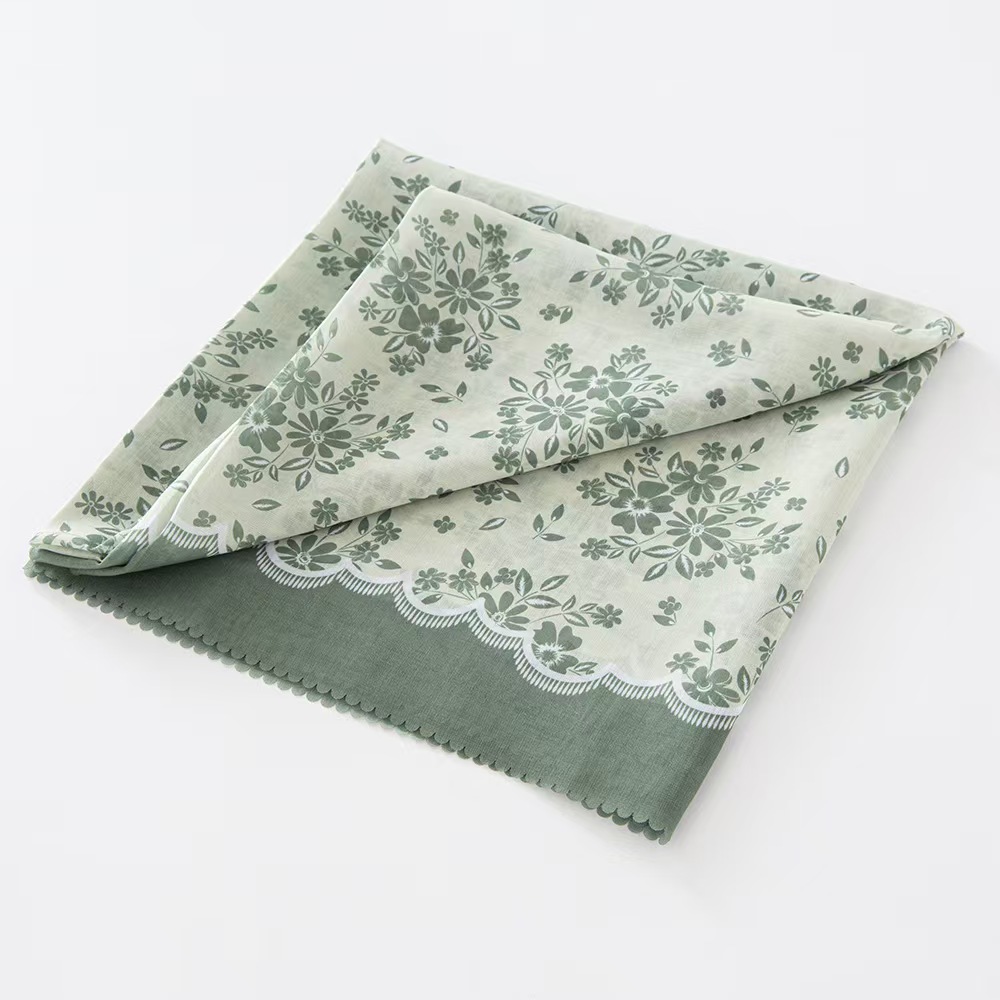 T1307 New Style Square Scarf Lace Bali Printed Sunscreen Scarf Indonesian Scarf