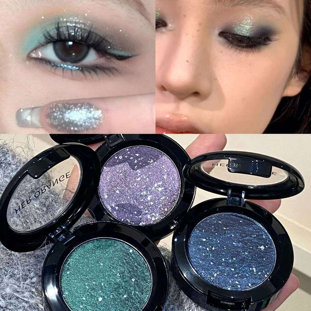 Wet Black Green Glitter Eyeshadow Palette Punk Smoky Metallic Eye Pigments Highlight Contour Face Brighten Cosmetics X250724