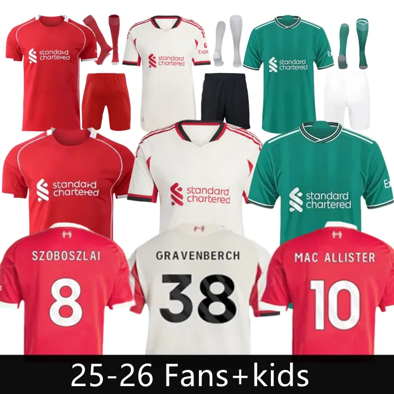 25 26 MAC ALLISTER soccer jersey 2025 liVe RPOOOL football shirt Luis DIaz SZOBOSZLAI A.BECKER men kids kit uniforms SALAH FRIMPONG Konate Wirtz Kerkez DIOGO JOTA