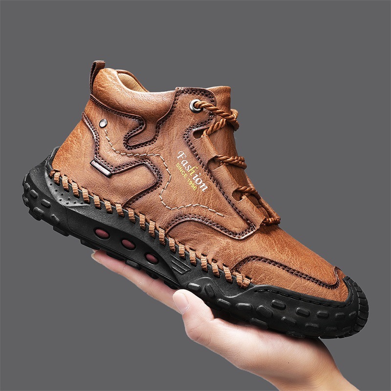 Ankle Outdoor Casual Boots Trendy Mid-Top Men's Shoes