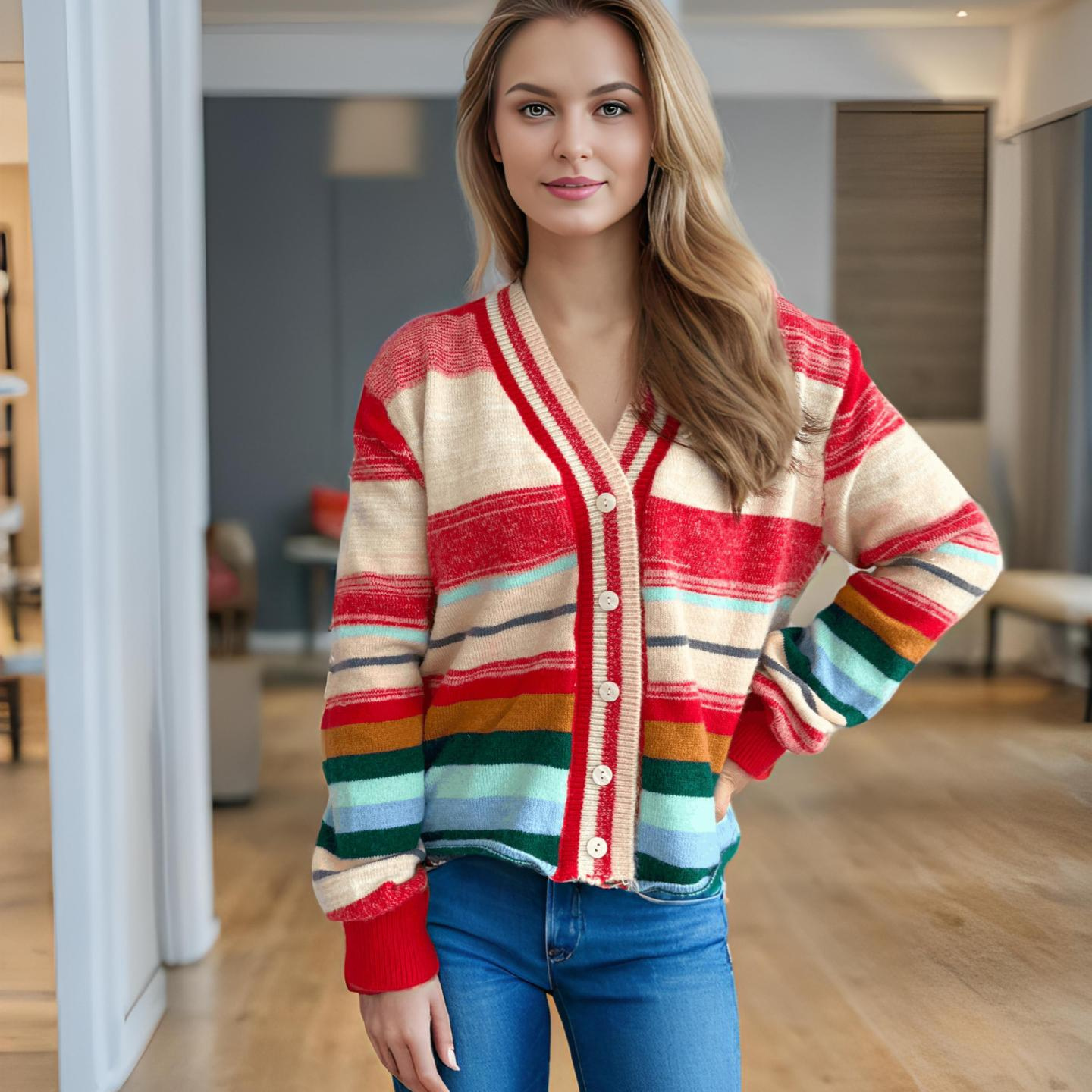 hot Free shipping designer sweater for women Embroidered sweater youthful playful loose and fashionable knit sweater