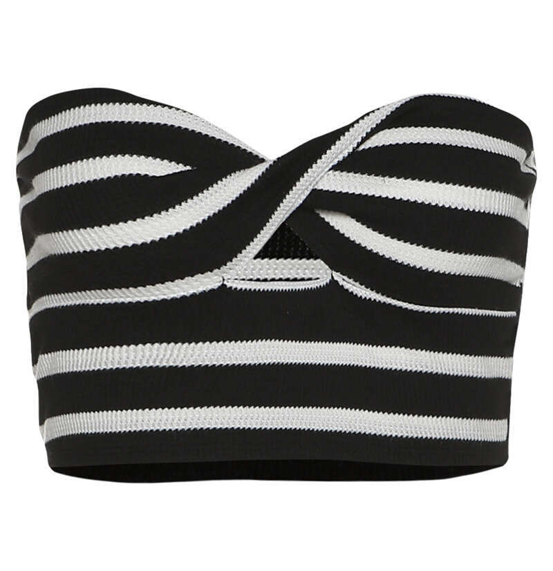 2022 Summer New Women's Street Fashion Striped Sexy Hollow Out Crop Top 2a7