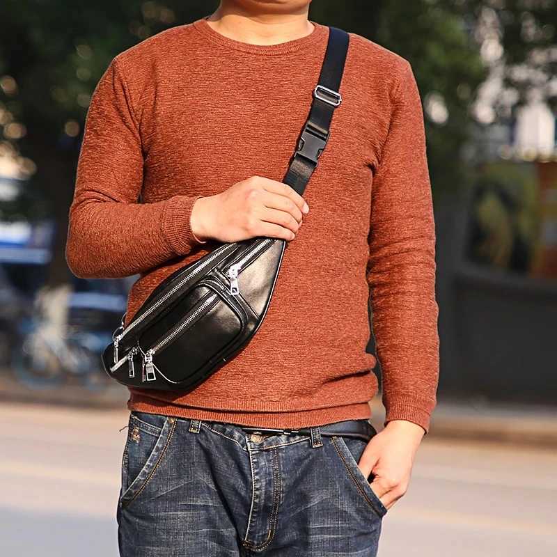wen ch Pack Punk Bag Solid PU leather handbag wens Belt Waist Bag wen Waist Pack cell phone bags Y250724