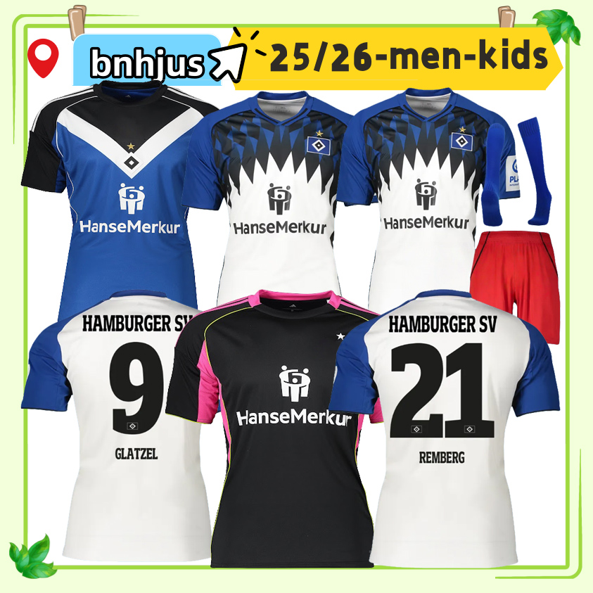 2025 2026 Hamburg SV Soccer Jerseys Shirts DOMPE REMBERG GLATZEL Retro 1983 84 Home Football HSV JATTA STANGE REMBERG SCHONLAU Men Uniforms Kids kits sets 999