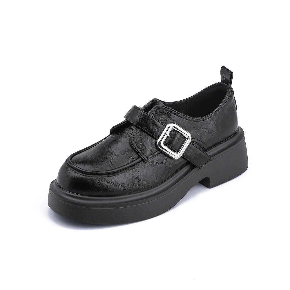 Designer Winter New Small Leather for Women British Style Thick-Soled Height-Increasing Uniform Loafers Women's Shoes