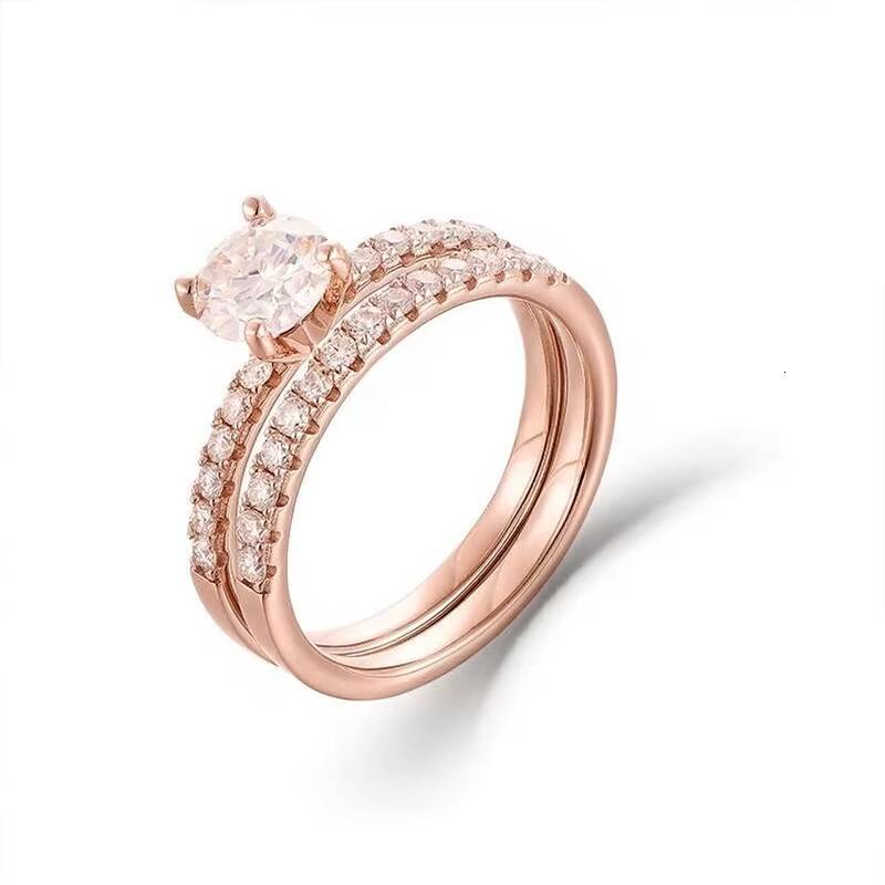 Luxury Jewelry Women Wedding Moissanite Rings Stacking Sterling Silver 925 Woman Rings Customizable Wholesale by Name
