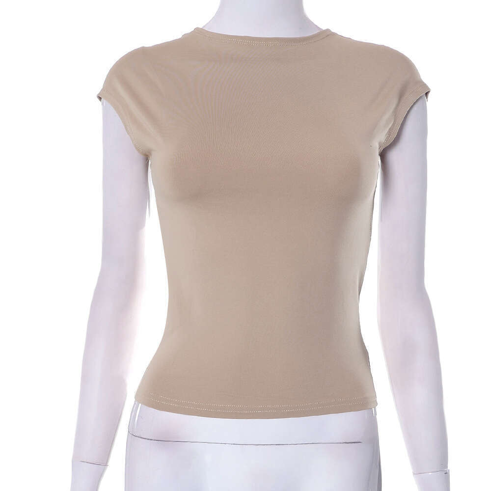 Multicolor Bobi Y22tp136 Women's Clothing Autumn New Solid Color Reversible Small Top For Women B5