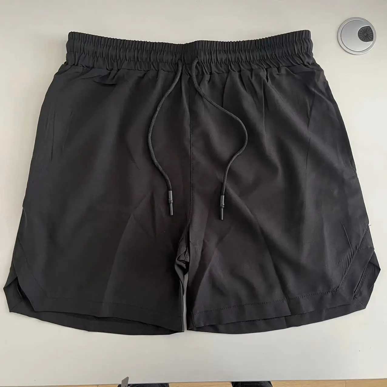 2024 Single Layer Quick-Drying Solid Color Mens Short Pants Fitness Jogger Sport Shorts Sweatpants Fitness Workout Casual Pants W250724
